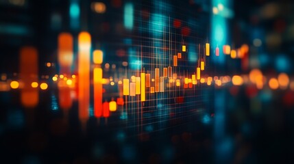 Obraz premium Stock market or forex trading graph and candlestick chart suitable for financial investment concept Economy trends background for business idea and all art work design : Generative AI