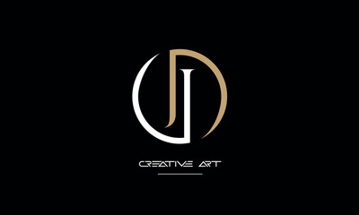 JI, IJ, J, I abstract letters logo monogram