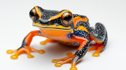 Obraz premium amazon frog in a white background 