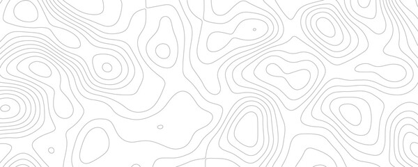 Monochrome Topographic Template Geometric Contour Lines and Wavy Earth Patterns in an Abstract Hiking and Travel Map Design
