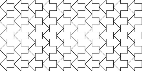 Seamless arrow pattern. black and white geometric background with lines.