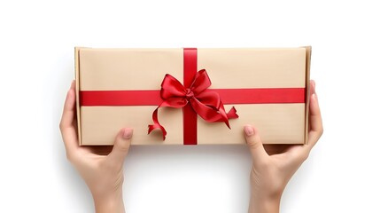 Fototapeta premium Exciting Surprise: Unveiling a Gift Box