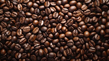 Obraz premium Artfully Arranged Delicious Coffee Beans – High-Resolution Background for Coffee Enthusiasts