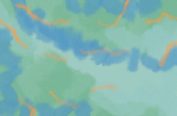 abstract blue and green background with splashes