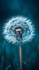 Fototapeta premium A close-up of a dandelion flower