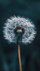 A close-up of a dandelion flower
