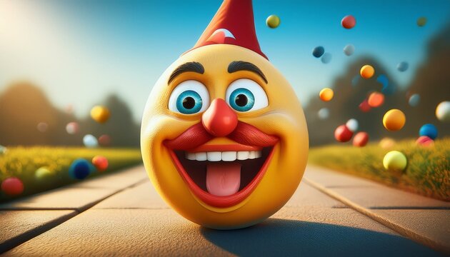 A playful april fools' day emoji that captures the spirited and mischievous essence of the occasion with a witty and amusing flair