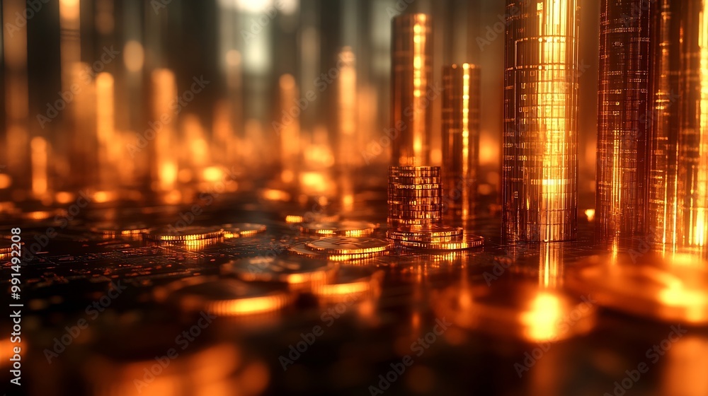 Aufkleber finance and money technology background concept of business prosperity and asset management creative
