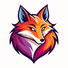 Obraz premium red fox vector illustration