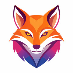 red fox vector illustration