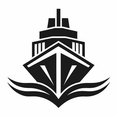 Naklejka premium vector illustration of a ship