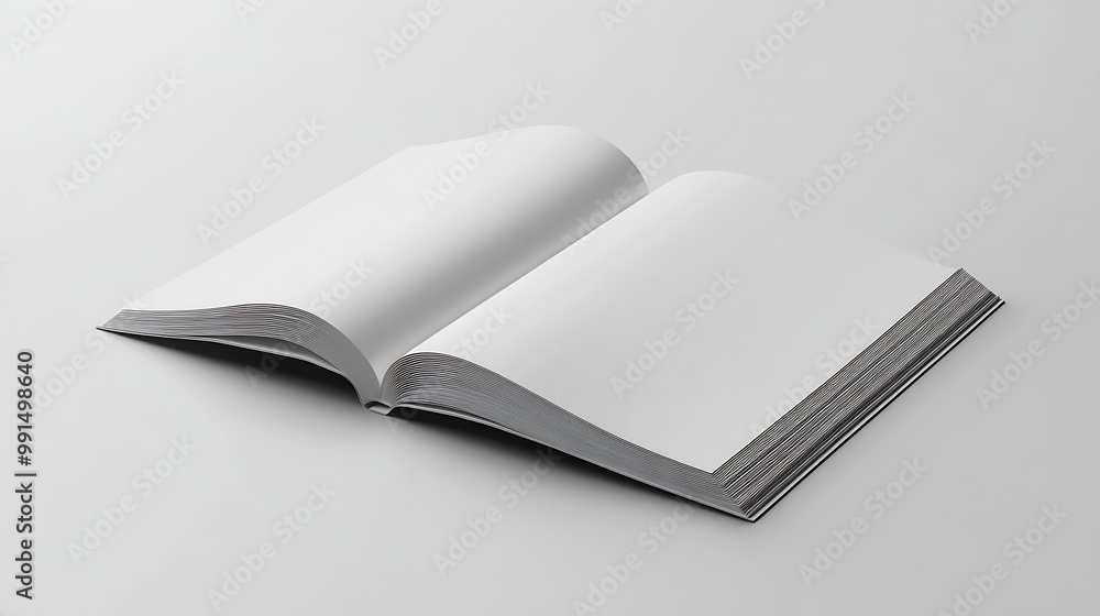 Poster 3D Brochure blank white template for mock Up and presentation design : Generative AI