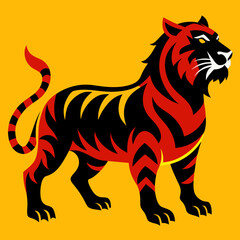 Obraz premium tiger vector illustration