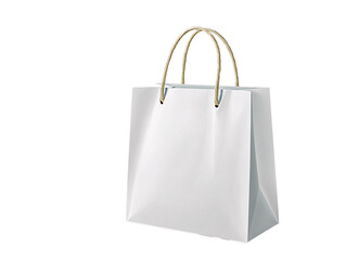 a white bag with handles