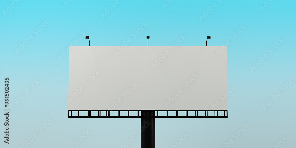 Poster 3d rendering, close up empty billboard mock up, blank empty space for your copy or advertisement, fr