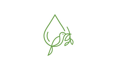 a graphic image with a theme of birds, water and tree branches, on a white background. vector graphic base.