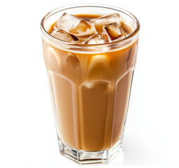 Iced Coffee auf weißem Hintergrund Studio Shot