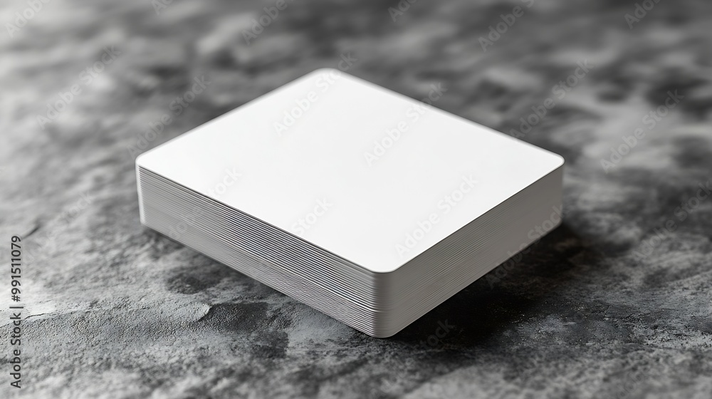 Poster White empty cards on grey to replace your design : Generative AI