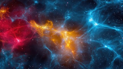 Fototapeta premium Cosmic filament structure showing vast intergalactic connections