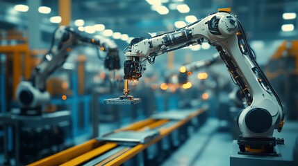 A smart arm for digital factory production technologies demonstrating Industry 40 and the fourth industrial revolution
