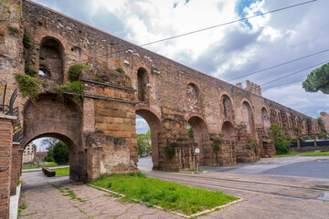 Porta Maggiore view in Rome City of Italy