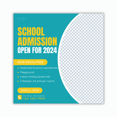 school admission, school banner, back to school banner, education socila media post, back to school poster, school admission social media template