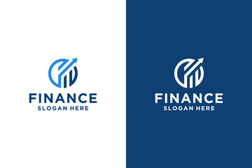 accounting finance logo design vector