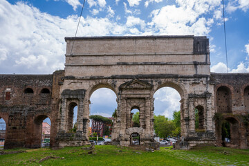 Porta Maggiore view in Rome City of Italy