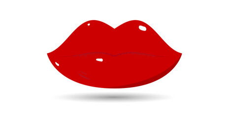 3d lips women isolated. Vector illustration
