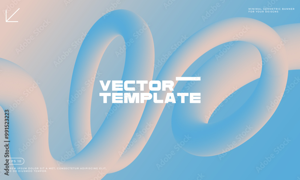 Poster futuristic gradient background. wavy gradient shapes composition.