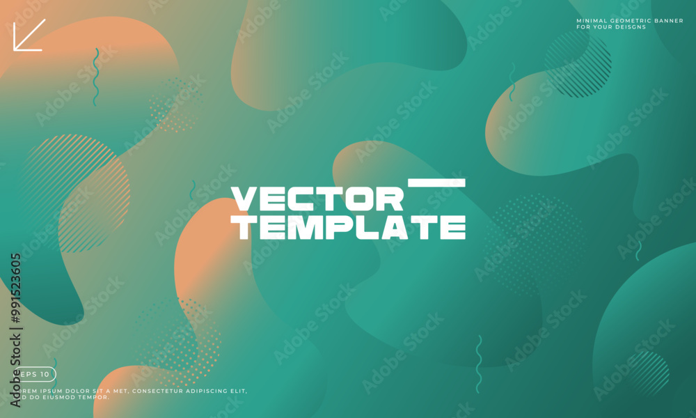Poster futuristic gradient background. wavy gradient shapes composition.