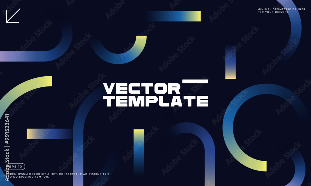 Poster abstract background with colorful gradient lines.