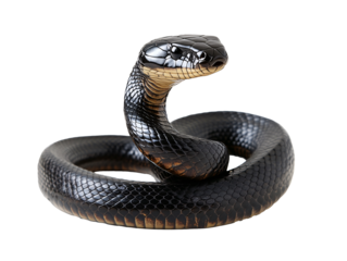 a black and gold snake