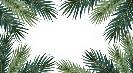 palm leaves frame