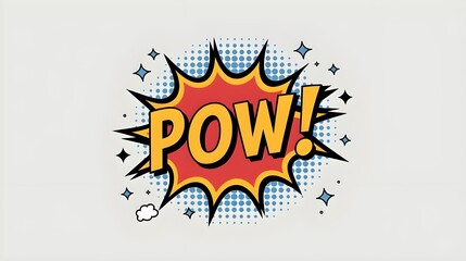 Comic Book Pow Explosion Speech Bubble Illustration