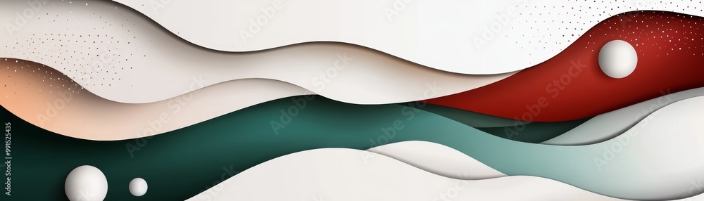 Poster abstract art design featuring flowing waves in warm colors, creating a sense of movement and depth f