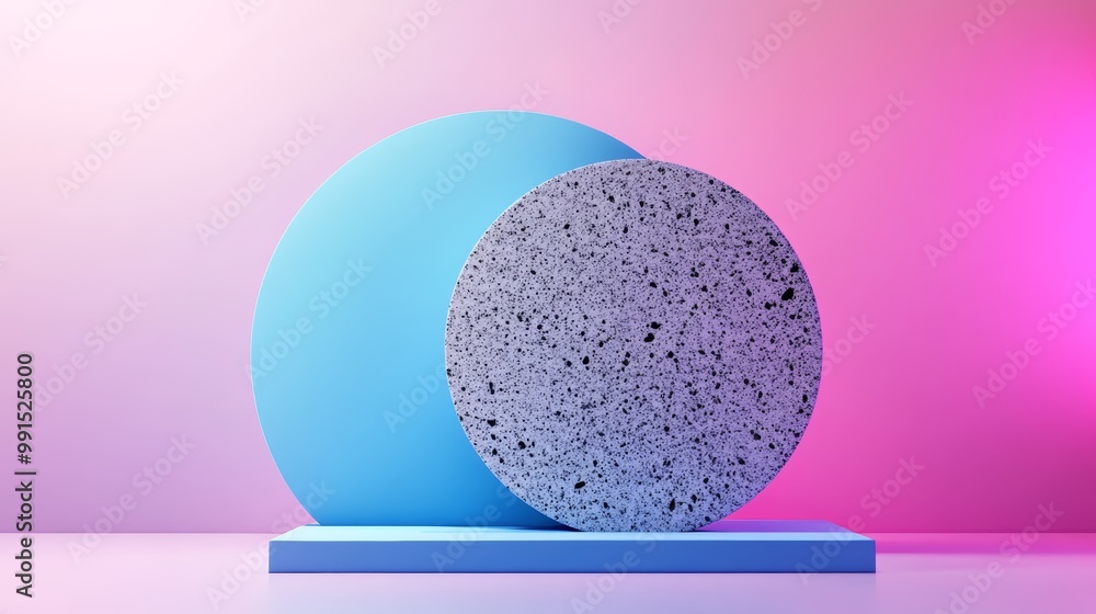 Poster abstract geometric shapes in vibrant colors create a modern and artistic composition for creative pr