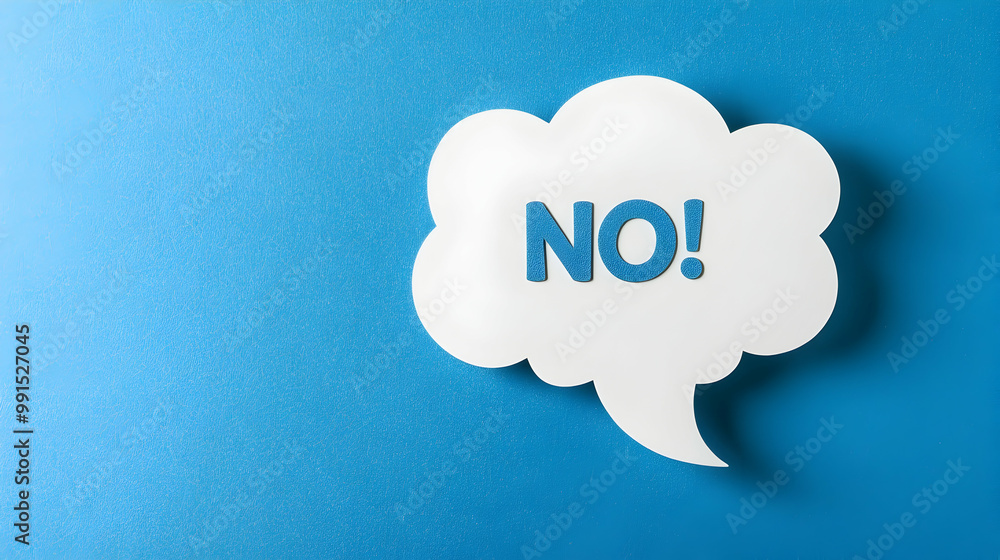 Poster an image of a speech bubble featuring the word 