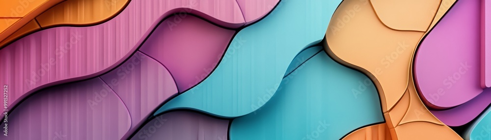 Aufkleber vibrant colorful waves create a dynamic, abstract background perfect for creative projects and digit