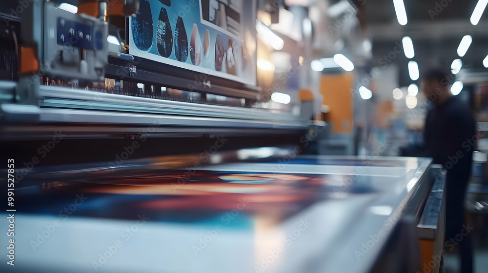 Poster high-precision printing for vivid graphics on a large format printer.