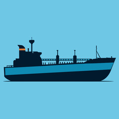 Obraz premium vector illustration of a ship