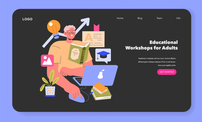 Knowledge For All. Flat Vector Illustration