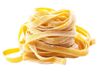 a pile of pasta on a white background