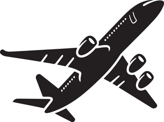 Airplane silhouette vector collection. black airplane icon set