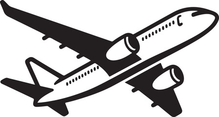 Airplane silhouette vector collection. black airplane icon set