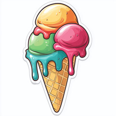 Melting Ice Cream Cone