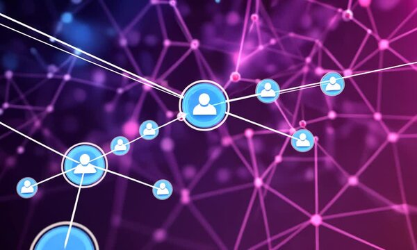 abstract background of particles, connection, technology, 3 d