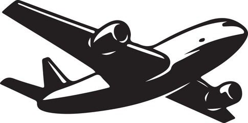 Airplane silhouette vector collection. black airplane icon set