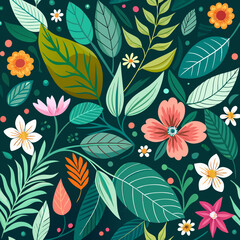 seamless pattern with flowers