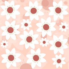 Seamless flowers pattern background 